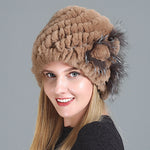 European And American Women's Fur Knitted Hats - Heritage cosmetics and beauty care