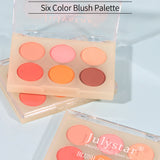 Beauty Matte Rouge Blush Repair Three-dimensional Eye Shadow Six-color Integrated - Heritage cosmetics and beauty care