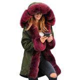 Cotton-padded Jacket Fur Collar Coat Hooded