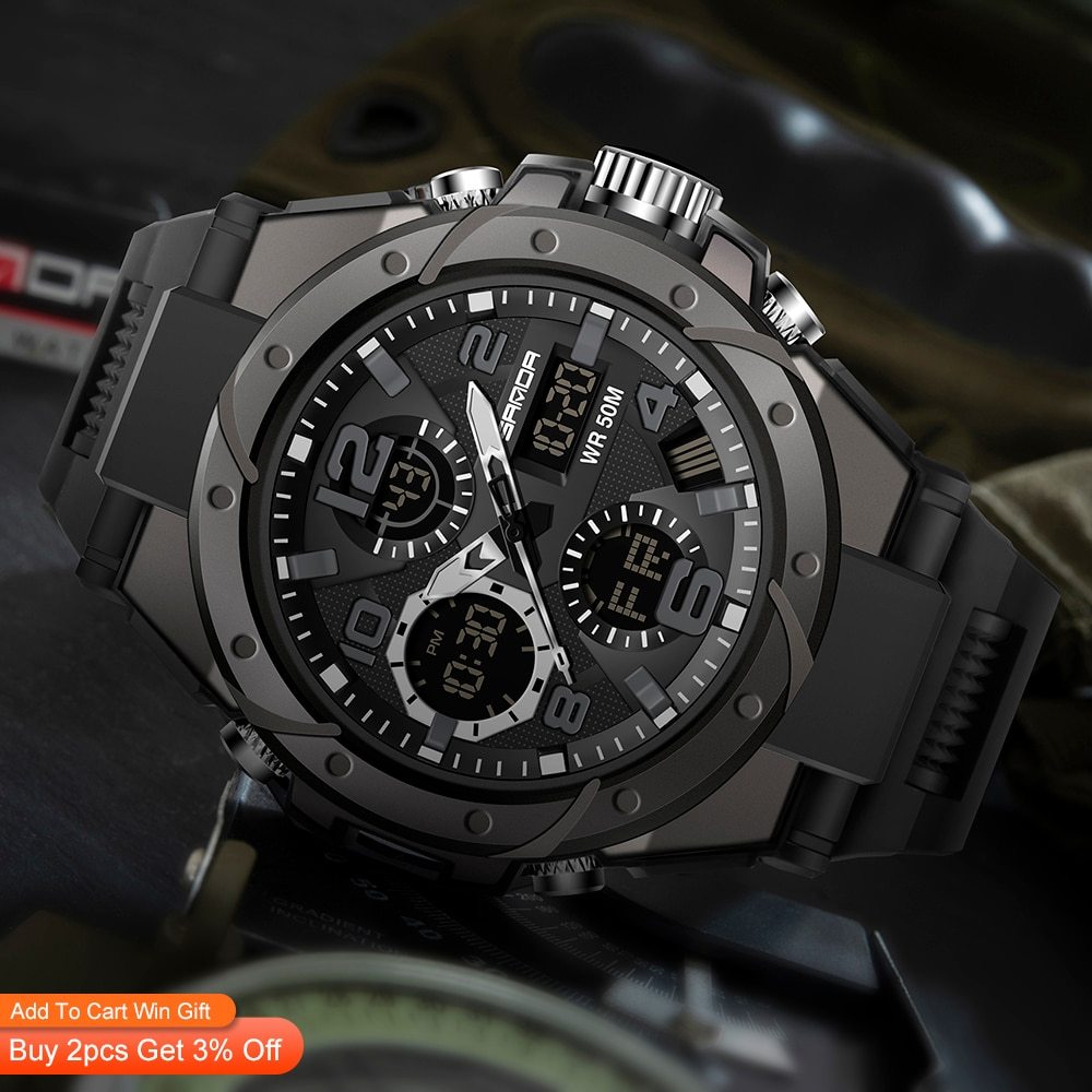 SANAD Top Brand Luxury Men's Military Sports Watches - Heritage cosmetics and beauty care