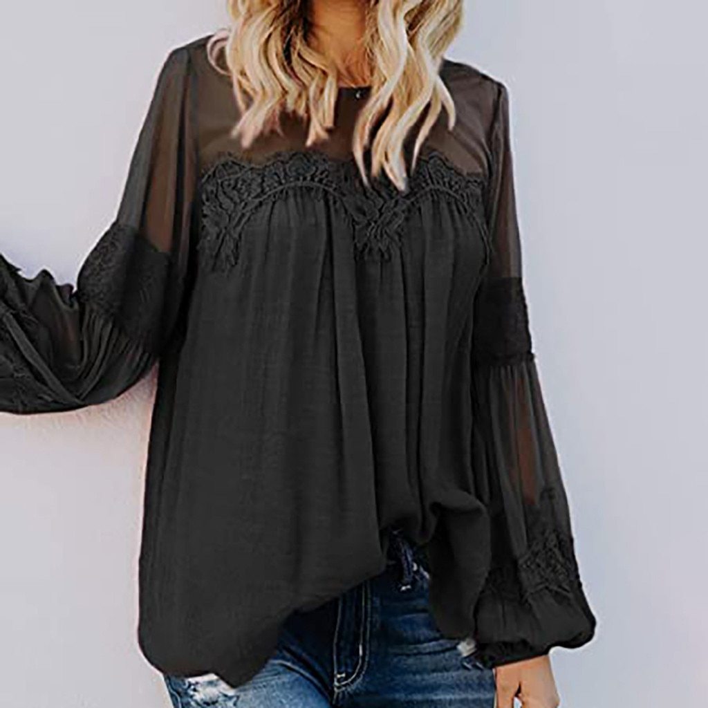 Women's shirts European and American new solid color lace Heritage cosmetics and beauty care