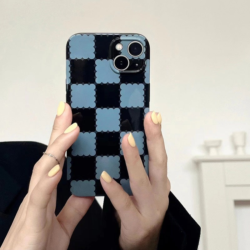 Checkerboard Silicone Mobile Phone Case Anti-falling Heritage cosmetics and beauty care