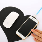 Fast wireless charging heart-shaped leather mouse pad - Heritage cosmetics and beauty care