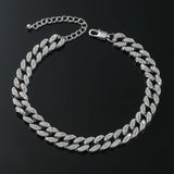 Male Creative Versatile Full Diamond Cuban Chain Foot Chain - Heritage cosmetics and beauty care