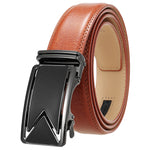 Fashion Men's Two-layer Cowhide Automatic Buckle Trouser Belt - Heritage cosmetics and beauty care