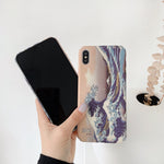 Art oil painting ocean wave mobile phone case Heritage cosmetics and beauty care