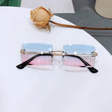 Women's rimless gradient sunglasses - Heritage cosmetics and beauty care