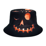 Halloween Hats Creative Cartoon Pumpkin Grimace Printed Sun-shade Fisherman Hat - Heritage cosmetics and beauty care