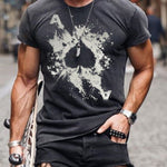 New Fashion Casual Digital Printed Round Neck Short-sleeved T-shirt Men's Wholesale - Heritage cosmetics and beauty care