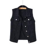 Multi-Color Selection Denim Vest Women's Slim Sleeveless Jacket - Heritage cosmetics and beauty care