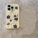 Cartoon Plaid Cat Phone Case Heritage cosmetics and beauty care