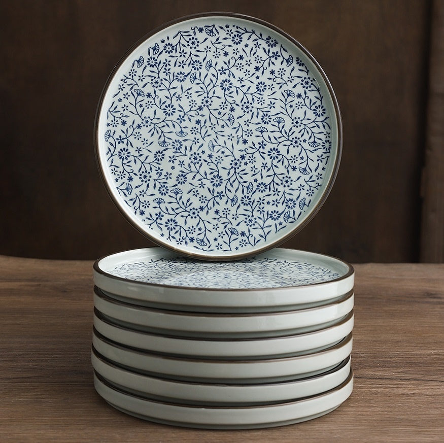 Underglaze Hotel Tableware Ceramic Barbecue Plate - Heritage cosmetics and beauty care