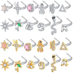 Stainless Steel Nose Stud Ornament Animal Flowers European And American - Heritage cosmetics and beauty care