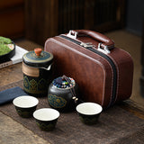 Tea Set Suit Ceramic One Pot Four Cups Gift Box - Heritage cosmetics and beauty care