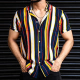 Men's Vintage Summer Shirt Striped - Heritage cosmetics and beauty care