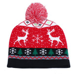 Autumn And Winter Christmas Deer Hot Snowflake Moose Knitted Hats Female - Heritage cosmetics and beauty care