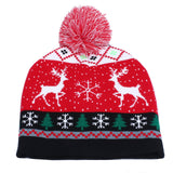 Autumn And Winter Christmas Deer Hot Snowflake Moose Knitted Hats Female - Heritage cosmetics and beauty care