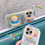 Cute School Uniform Duck Phone Case Cartoon Female Model Heritage cosmetics and beauty care