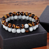 A Set Of Couple Bracelets Natural Stone Yoga Beaded Bracelets - Heritage cosmetics and beauty care