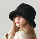 Lambswool Fisherman Hat Winter Warm Fashionable Solid Color Hats For Women - Heritage cosmetics and beauty care