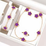 Lucky Flower Jewelry Suit - Heritage cosmetics and beauty care Heritage cosmetics and beauty care 0 Purple