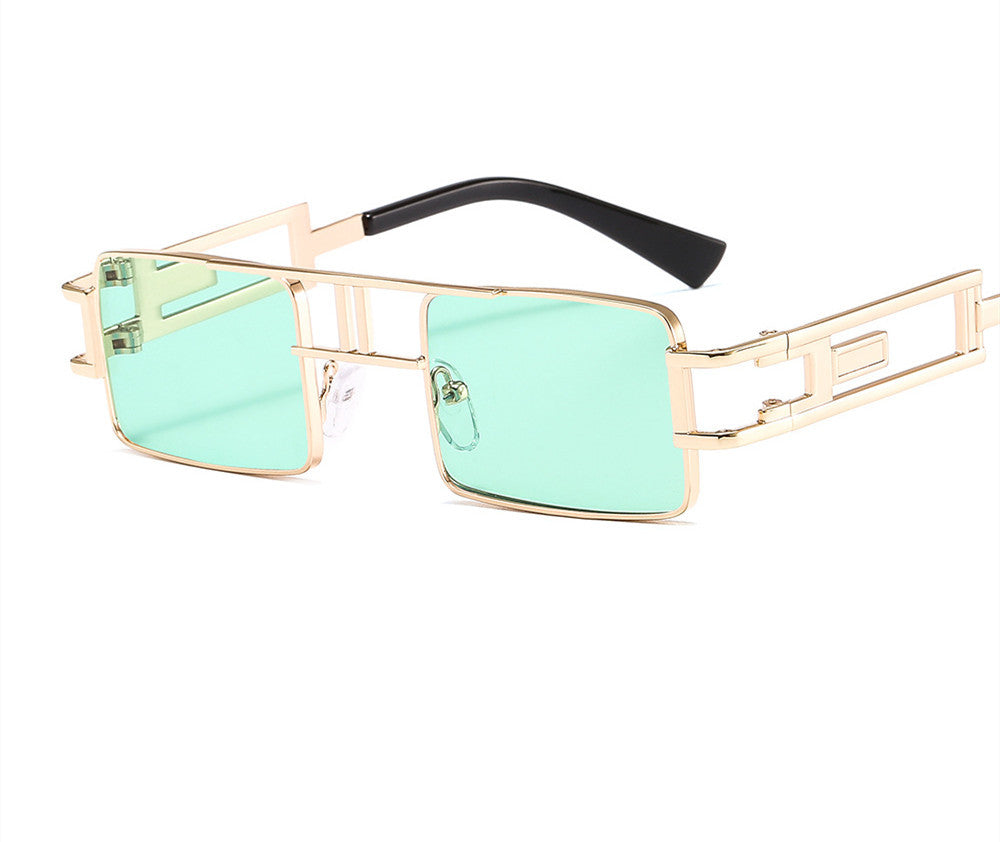 Rimless Rectangle Sunglasses Square Fashion Hip-hop Sunglasses Tide Ins Retro Street Beat Cut Edge Sunglasses - Heritage cosmetics and beauty care