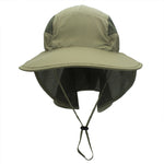 Wide-brimmed Sunhat For Men And Women In Summer Polyester Quick-drying Hat Mountain Fishing Bucket Hats With Neck Guard - Heritage cosmetics and beauty care