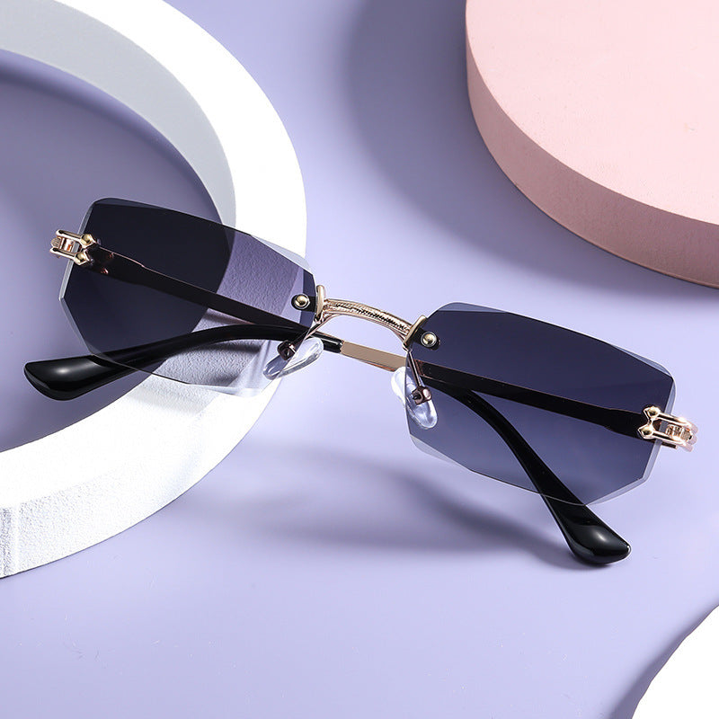 Polygon Cut Rimless Sunglasses - Heritage cosmetics and beauty care