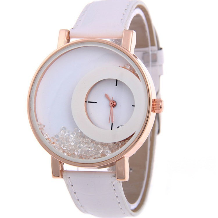 Amazon Explosion Brand, Europe And America Hot Fashion Quartz Watches 489 Full Drilling Quicksand Female Watches Female - Heritage cosmetics and beauty care