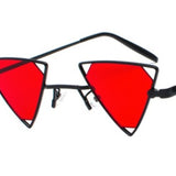 new sunglasses punk wind triangle hollow sunglasses glasses Europe and the United States personality metal sunglasses - Heritage cosmetics and beauty care