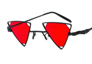 new sunglasses punk wind triangle hollow sunglasses glasses Europe and the United States personality metal sunglasses - Heritage cosmetics and beauty care