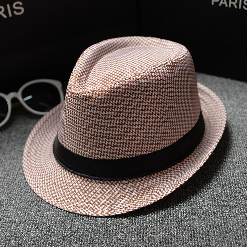 British Houndstooth European And American Sun Hats For Men - Heritage cosmetics and beauty care