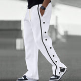 Casual Sports Breasted Pants Men's Loose Straight Trousers - Heritage cosmetics and beauty care