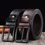 Black buckled leather belt - Heritage cosmetics and beauty care