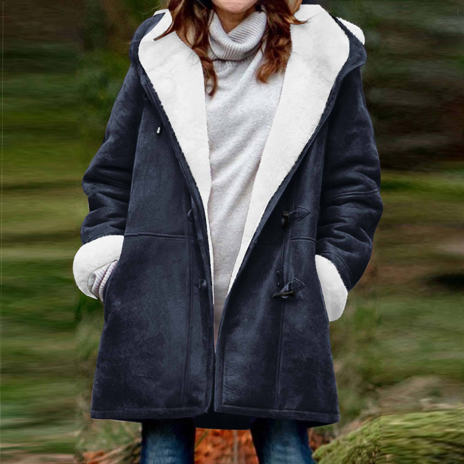 Women's Suede Fleece-lined Warm Jacket