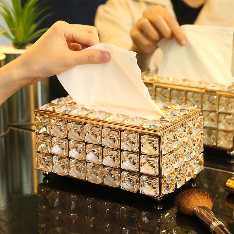 Rhinestone Tissue Box Paper Rack - Heritage cosmetics and beauty care