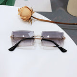 Women's rimless gradient sunglasses - Heritage cosmetics and beauty care