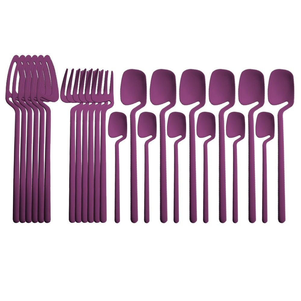 24 Piece Set Of Stainless Steel Cup Hanging Tableware - Heritage cosmetics and beauty care