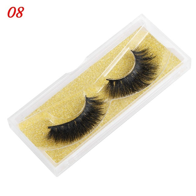 100% Mink Eyelashes 25mm Wispy Fluffy Fake Lashes - Heritage cosmetics and beauty care