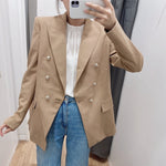 Simple Style Buttoned Casual Blazer Jacket Women - Heritage cosmetics and beauty care