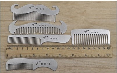 Stainless Steel Beard & Hair Combs - Heritage cosmetics and beauty care