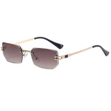 Polygon Cut Rimless Sunglasses - Heritage cosmetics and beauty care