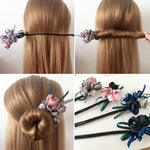 Bun Hair Half Bun Pearl Flower Hair Plate Hair Accessories - Heritage cosmetics and beauty care