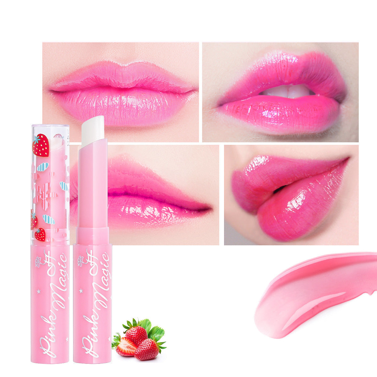 Strawberry Moisturizing Color-changing Lipstick - Heritage cosmetics and beauty care