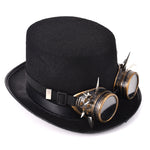 Steampunk Rivet Glasses Top Hat Goth Punk Magic Hat Retro Clothing Accessories - Heritage cosmetics and beauty care