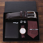 All-match temperament quartz watch belt wallet cuff tie - Heritage cosmetics and beauty care