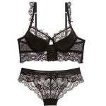 Sexy Mousse Women Sexy Bra Set Ultra-thin Red Black Lace Bras Underwear Push up Bra and underwear - Heritage cosmetics and beauty care