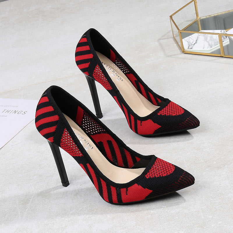 Flying woven fabric oversized high heels - Heritage cosmetics and beauty care