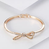 Women's Bracelets, Diamonds, Bows, Rose Gold Alloy Bracelets - Heritage cosmetics and beauty care