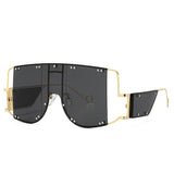 Metal big frame sunglasses - Heritage cosmetics and beauty care